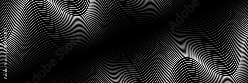 Horizontal line pattern. From thin line to thick. Parallel stripe. Black streak on white background. Straight gradation stripes. Abstract geometric patern.