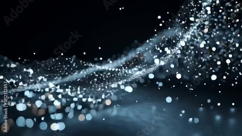 Futuristic Wave of Digital Light Particles Animation.