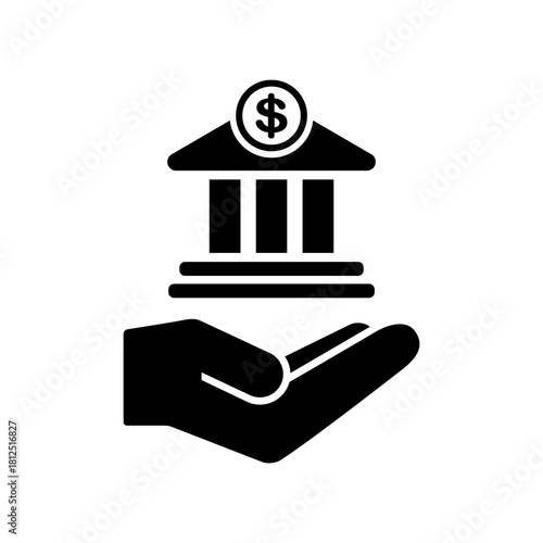 Bank services - Minimal vector flat icon