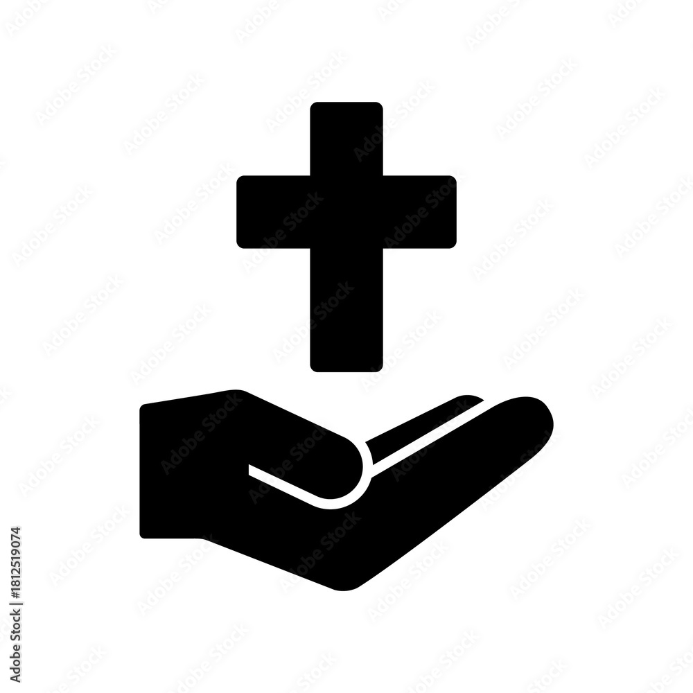 Obraz premium Religious services concept - Minimal flat icon