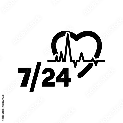 Steady medical assistance service - Vector web icon