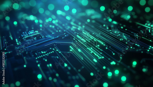 Digital green and blue background