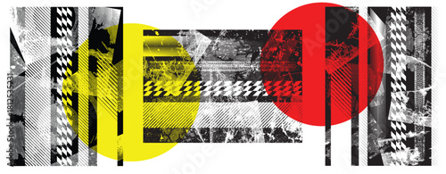 Grunge urban background texture set . Textured rough surface background collection for futuristic design with grungy effect . Abstract transparent cyber punk overlays for your design.