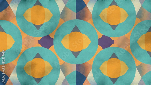 Colorful Geometric Triangle Pattern – Modern Mosaic Texture Illustration for Stylish Wallpaper, Backdrop & Fashion Design