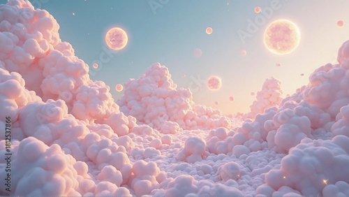 Sunset Landscape with Mountains and Forest – Sky, Clouds, Water Reflection & Sunlight Creating Stunning Natural Beauty