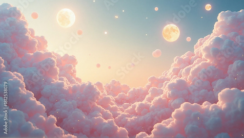 Sunset Landscape with Mountains and Forest – Sky, Clouds, Water Reflection & Sunlight Creating Stunning Natural Beauty