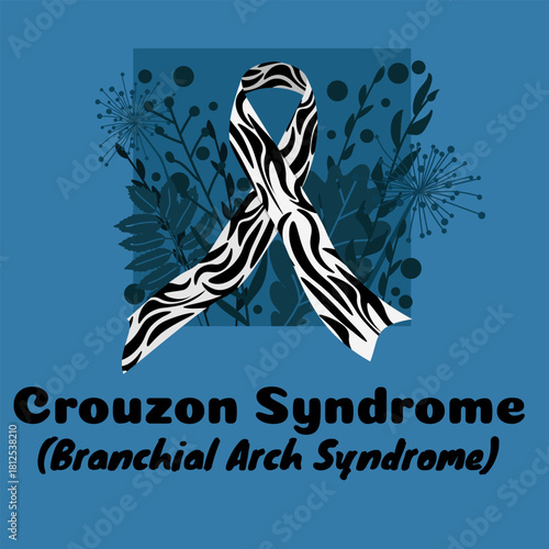 Crouzon syndrome, Simple poster or banner on the topic of health and support for people with rare diseases