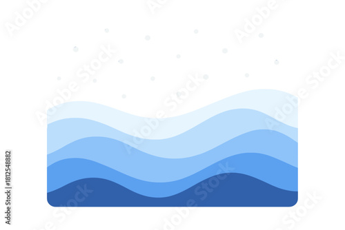 Frozen Light Waves. Frozen Light Waves. Flat minimalist vector illustration of Frozen Light Waves. Smooth
