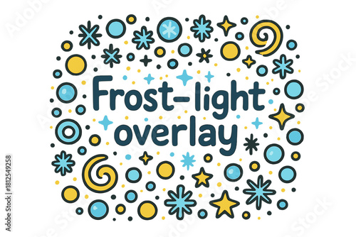 Frost-Light Doodle Art. Frost-light overlay. Hand-drawn doodle illustration of Frost-light overlay. bokeh dots