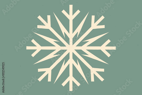 Frozen Geometric Fractals. Frozen fractal form minimalist flat illustration of sharp geometric lines radiating