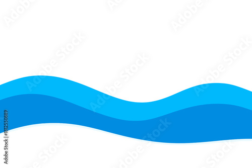 Polar Blue Landscape. Polar Blue Fade. Flat minimalist vector illustration of a Polar Blue Fade. Clean curved
