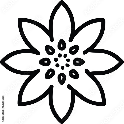 A black and white close up of a cat s face looking directly forward