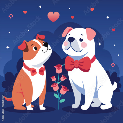 Woman meditating in lotus position surrounded by large green leaves and a starry blue background