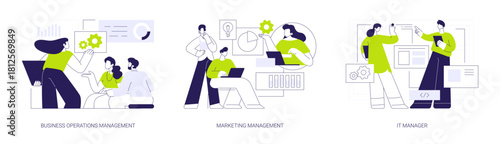 Master of Business administration isolated cartoon vector illustrations se