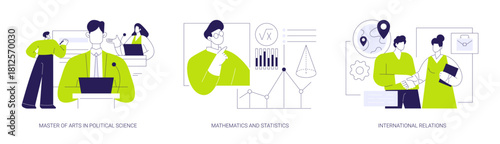 Social science isolated cartoon vector illustrations se
