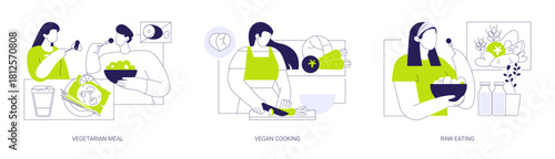 Nutrition plan isolated cartoon vector illustrations se