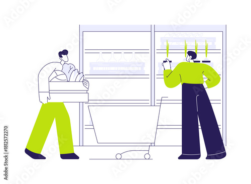 Wholesale product range abstract concept vector illustration.