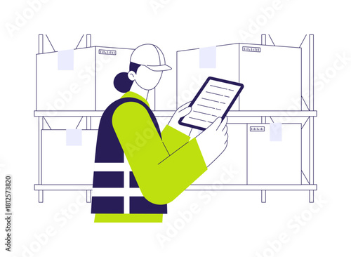 Inventory tracking abstract concept vector illustration.