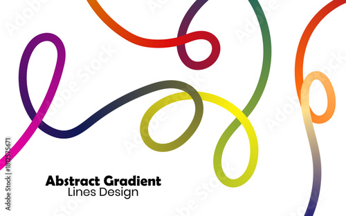Waves of abstract color gradients.  Vector line pattern in the background.  elements of wavy graphic design.  Ribbons in Rainbow Colors