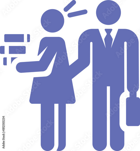 Harassment girl force men vector offcie work area 