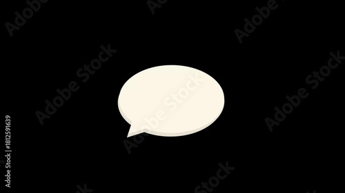 Dynamic speech bubble animation .  Dynamic message bubble animation element