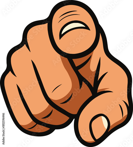 Pointing Finger Editable Vector AI File | Adobe Illustrator | Export to SVG, EPS, PDF, PNG, DXF, JPEG