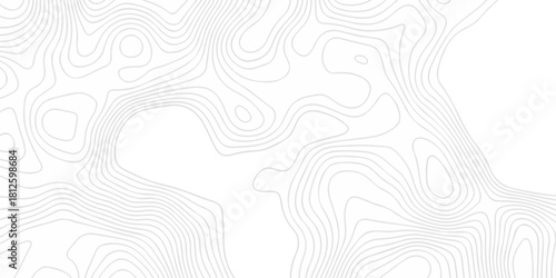 Abstract topography pattern seamless lines sea map modern design white background. Abstract digital topographic contour map concept space geometric strip grid line. Natural discovery of maps.	