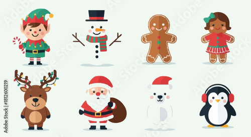 set of funny cartoon people