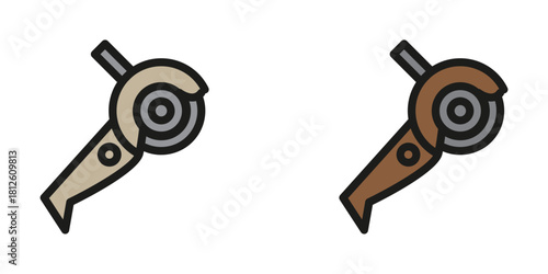 Two colorful angle grinders for home improvement projects and construction, perfect for DIY enthusiasts and professional tradesmen