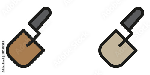 Cute trowel icons for gardening and planting projects, perfect for springtime designs and outdoor themes, adding a touch of whimsy to your creations