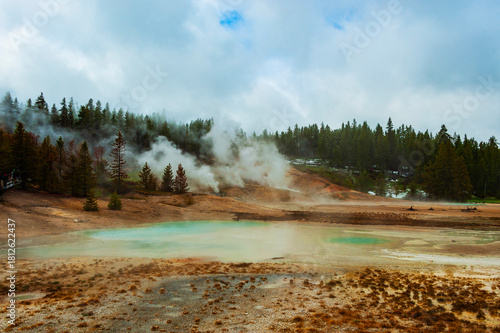 Fotografía Yellowstone became the first national park for all visitors to enjoy the unique hydrothermal and geologic features, to observe wildlife and active geysers