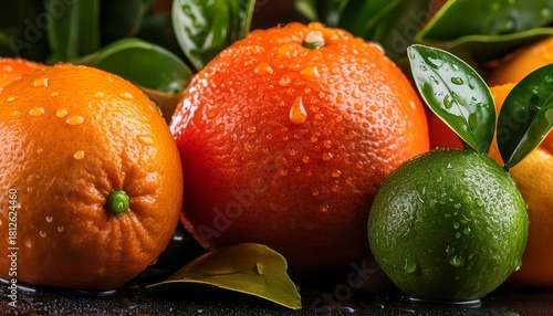 Natural Citrus Fruits With Dewy Texture Macro Wallpapers