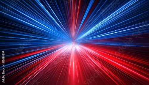 Dynamic Diagonal Streaks Of Vibrant Red And Blue Light Creating An Energetic And Abstract Visual Effect