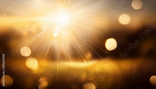 Blurred Shiny Sunrays Bokeh Light Effect