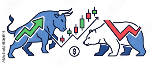 Stock Market Trading Vector Icon - Pixel Perfect Scalable Business Symbol