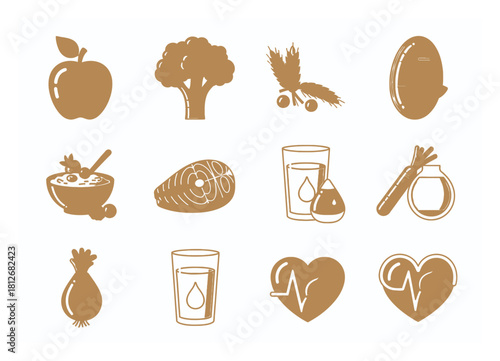Healthy Food Nutrition Vector Icon - Pixel-Perfect Scalable Professional Design