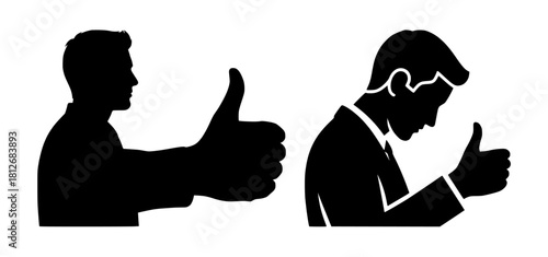 The Duality of Feedback Exploring Acceptance and  Gestures and Human Silhouettes Representing Public Opinion and Critical Assessment