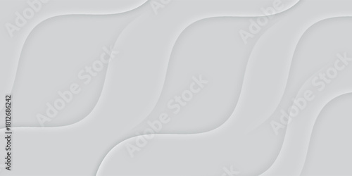 Soft light gray abstract background featuring smooth wavy shapes with subtle shadows for a clean, modern look.
