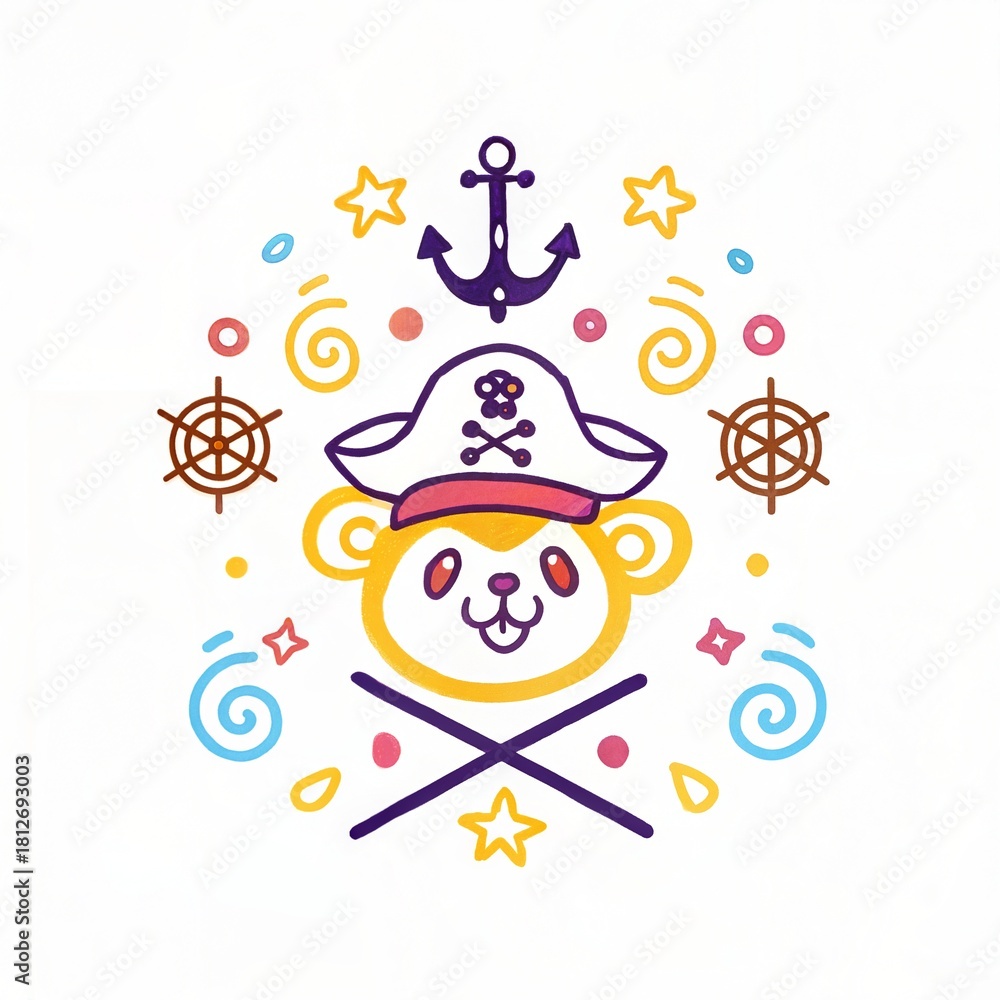 Naklejka premium cute cartoon illustration artwork