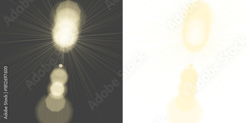 Radiant bursts of golden light create a dreamy, ethereal glow with a touch of vintage charm, perfect for adding warmth and magic to your project