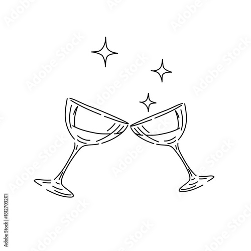 wine glass vector illustration
