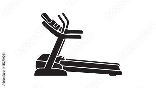 Treadmill icon simple flat vector design isolated on white background for gym and fitness applications