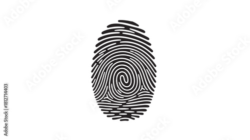 Fingerprint vector illustration unique identification mark isolated on white background for security and identity verification