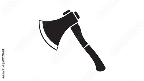Axe icon simple black glyph vector illustration isolated on white background