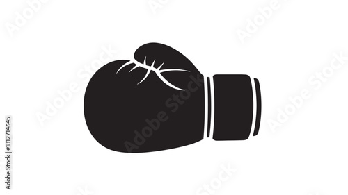 Boxing glove icon simple flat vector design isolated on white background for sports and fitness concepts