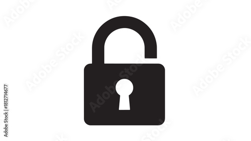 Padlock icon vector illustration simple flat design element isolated on white background for security and privacy concepts