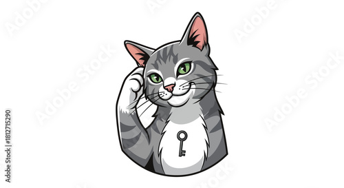 Cute Stack of Pancakes with Butter and Syrup Breakfast Delight Illustration