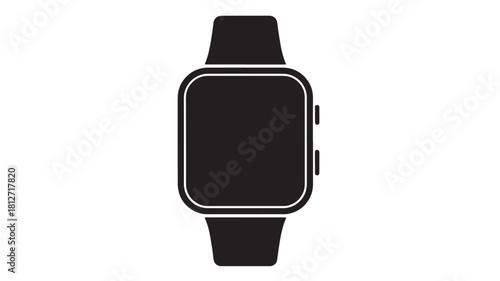Smartwatch vector illustration minimalist flat design isolated on white background for app design and infographic use