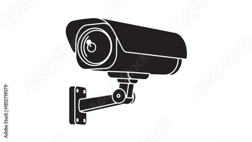 Security camera vector illustration surveillance system icon isolated on white background
