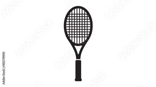 Tennis racket icon simple flat vector illustration isolated on white background for sports design